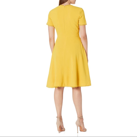 Dress The Population Dominique Fit & Flare Dress in Yellow (XXL) - Picture 5 of 11